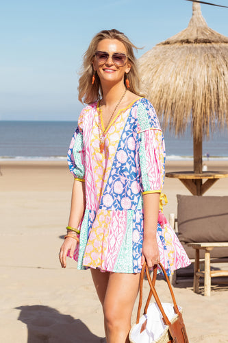 Place du Soleil Short Beach to Bar Dress - Multi Colour