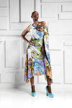 Kevan Jon Didi Drape Dress - Tiger Satin