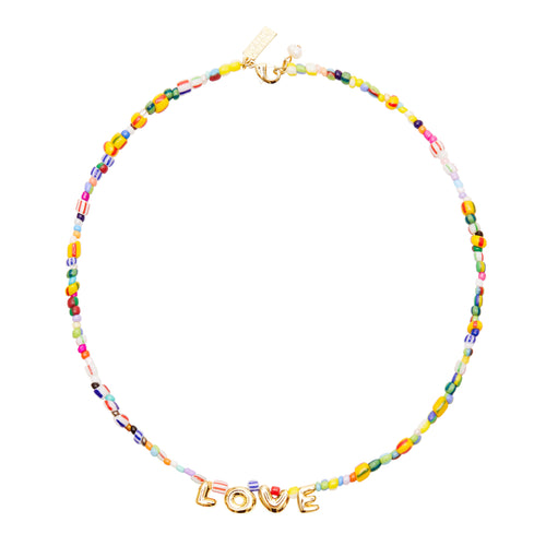 Talis Chains Beaded LOVE Choker - Multi