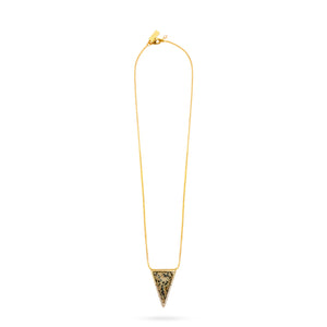 Talis Chains Triangle Pendant Necklace - Dalmatian Jasper