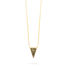 Talis Chains Triangle Pendant Necklace - Dalmatian Jasper