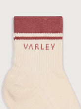 Varley Lenni Half Crew Socks - Egret/Dusty Rose