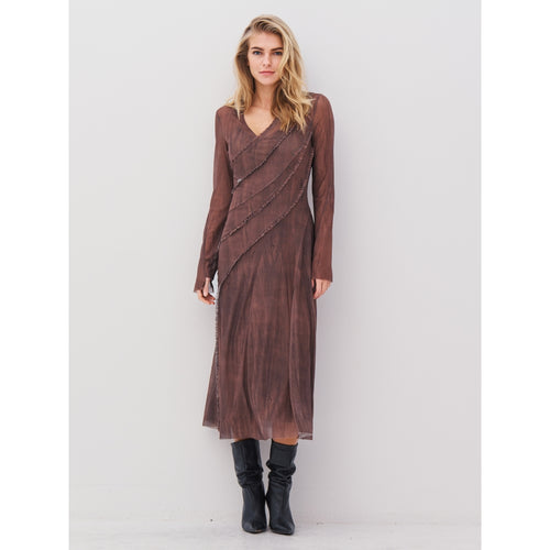 Nu Denmark Agna Dress - Brown Mix