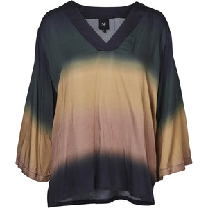 Nu Denmark Vilia Blouse - Green Ochre Mix