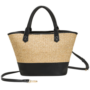 Every Other Twin Strap Grab Bag - Black/beige