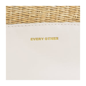 Every Other Twin Strap Large Shoulder Bag -  White