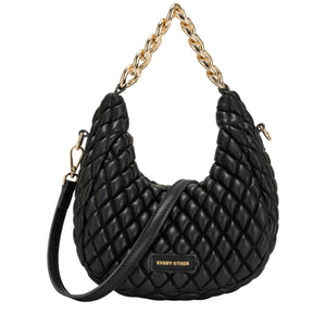 Every Other Quilted Detail Grab Bag - Black