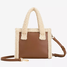 Every Other Square Shearling Grab Bag - Brown