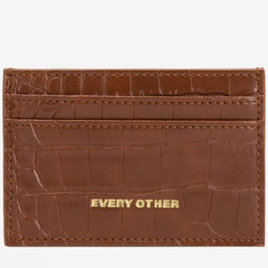 Every Other Croc Card Holder - Tan
