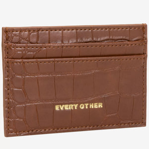 Every Other Croc Card Holder - Tan