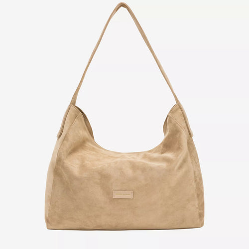 Every Other Suede Single Strap Shoulder Bag - Sand