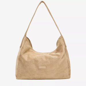 Every Other Suede Single Strap Shoulder Bag - Sand