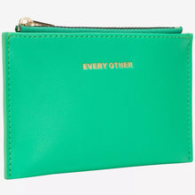 Every Other Zip Top Card Holder - Green