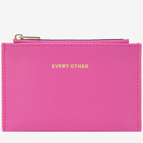 Every Other Zip Top Card Holder - Pink