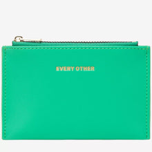 Every Other Zip Top Card Holder - Green