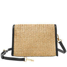 Every Other 12110 Straw Flap Over Cross Body Bag - Black