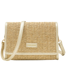 Every Other 12110 Straw Flap Over Cross Body Bag - Soft Gold