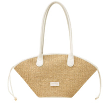 Every Other 12132 Straw Curve Top Grab Bag - White