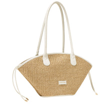 Every Other 12132 Straw Curve Top Grab Bag - White