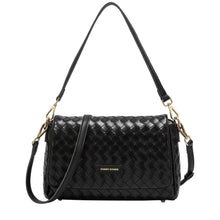 Every Other Flap Over Shoulder Clutch Cross Body Bag - Black