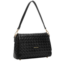 Every Other Flap Over Shoulder Clutch Cross Body Bag - Black