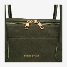Every Other Noir Faux Suede Bowling Bag - Khaki