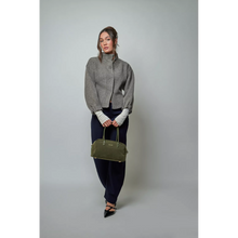 Every Other Noir Faux Suede Bowling Bag - Khaki