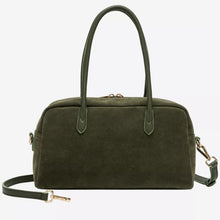 Every Other Noir Faux Suede Bowling Bag - Khaki