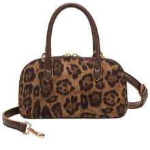 Every Other Suede Effect Mini Bowling Bag - Leopard