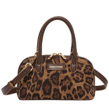Every Other Suede Effect Mini Bowling Bag - Leopard