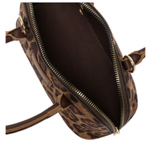 Every Other Suede Effect Mini Bowling Bag - Leopard