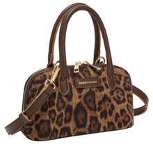 Every Other Suede Effect Mini Bowling Bag - Leopard