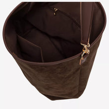 Every Other Suki Faux Suede Slouch Tote Bag - Brown
