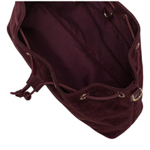 Every Other Suede Effect Draw Top Shoulder Cross Body Bag - Burgundy