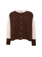 Black Colour Jacks Knit Cardigan - Coffee