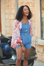 One Hundred Stars Confetti Kimono - Scarlet