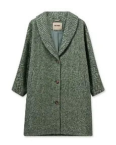 Mos Mosh Adelaide Herringbone Coat - Sagebrush Green