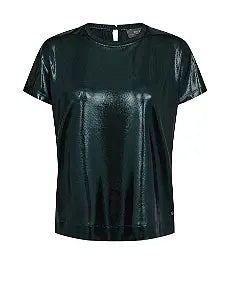 Mos Mosh Nivola O'neck Metallic Tee - Dark Pine