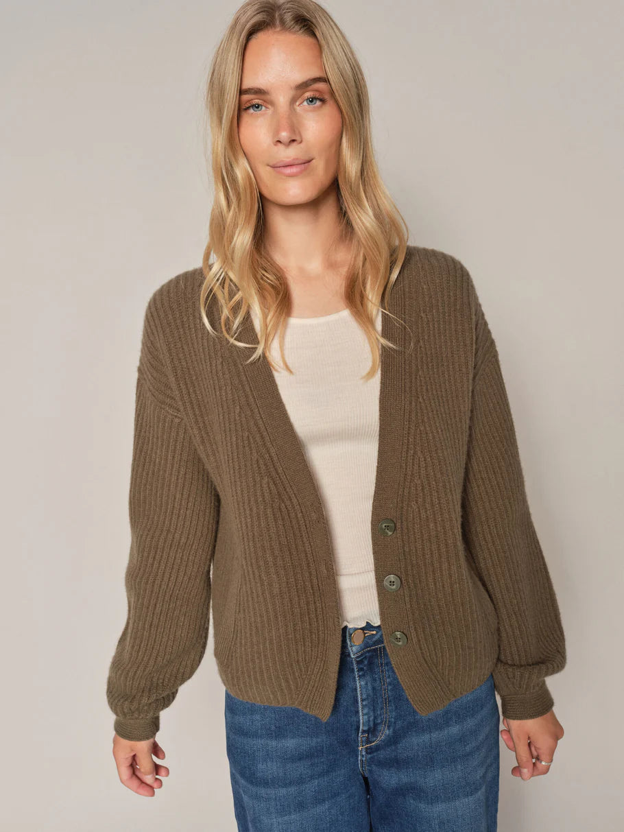 Mos Mosh Wynter V-neck Knit Cardigan - Sea Turtle