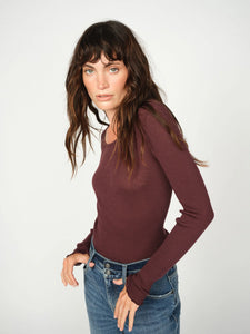 Mos Mosh Elaine Seamless Tee - Fudge