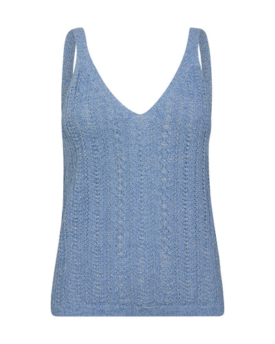 Mos Mosh- Cressida Melange Knit Top Regatta