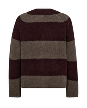 Mos Mosh Taci Stripe V Neck Knit - Fudge