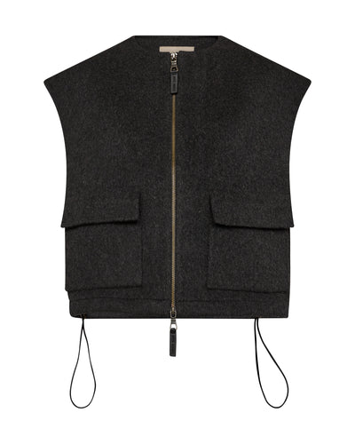 Mos Mosh Elise Loisa Wool Vest - Phantom