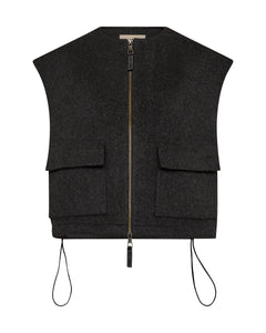 Mos Mosh Elise Loisa Wool Vest - Phantom