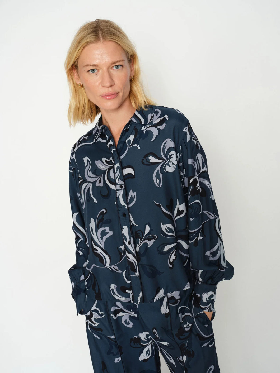 Mos Mosh Abina Serve Shirt - Ensign Blue