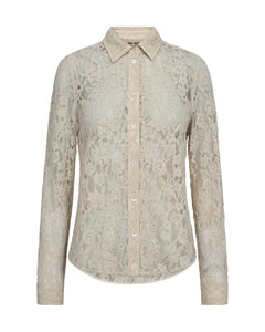 Mos Mosh Kether Lace Sequin Shirt - Summer Sand