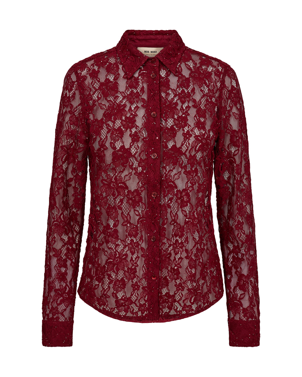 Mos Mosh Kether Lace Sequin Shirt - Biking Red