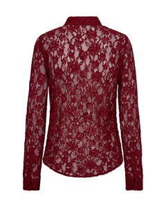 Mos Mosh Kether Lace Sequin Shirt - Biking Red