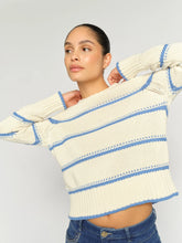 Mos Mosh Bine Stripe Crewneck - Ultramarine
