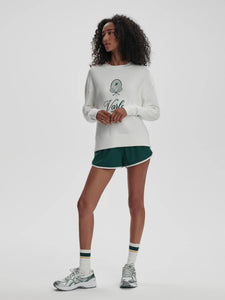 Varley Rasco Namesake Sweat -  White/ Forest